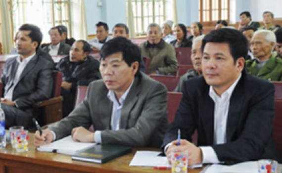 Đồng chí Nguyễn Hồng Diên, Phó Bí thư thường trực Tỉnh ủy, Chủ tịch HĐND tỉnh tiếp xúc cử tri huyện Vũ Thư